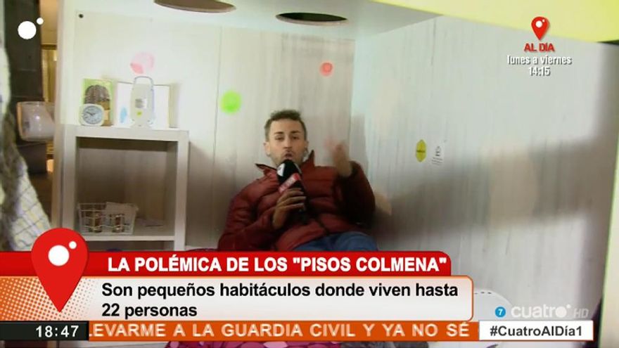 Alejandro Rodríguez prueba a dormir en un micropiso