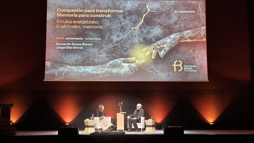 Sara Buesa y Alejandro Ruiz Huerta, durante el diálogo de este sábado