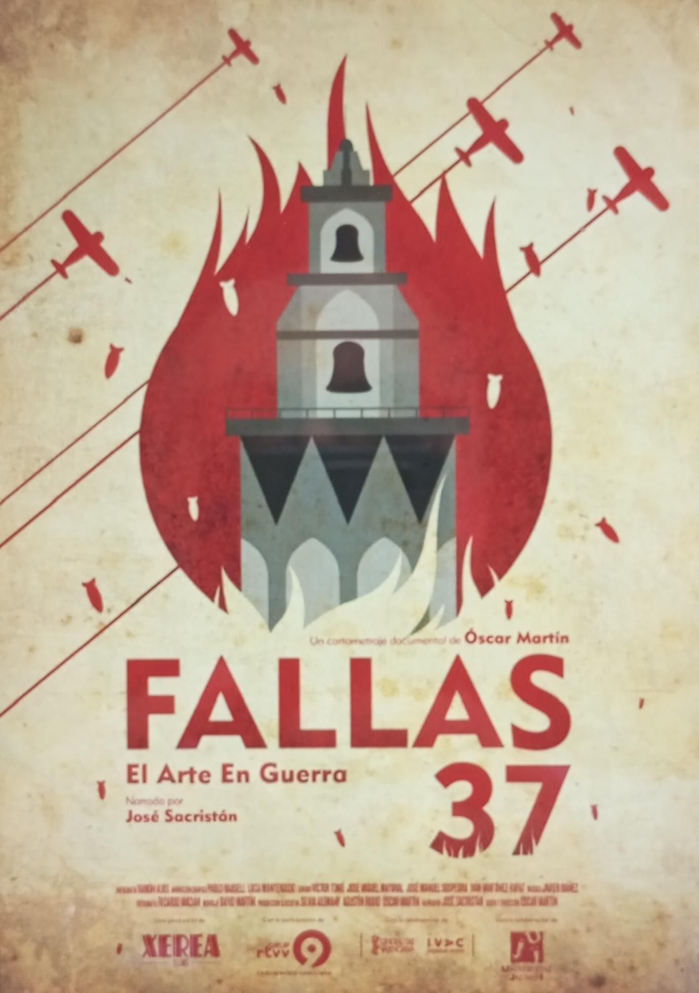 El cartel del cortometraje 'Fallas 1937, el arte en guerra'.