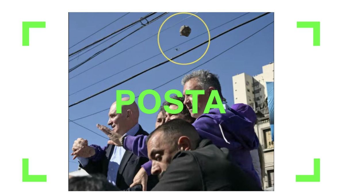 Es verdadera esta foto publicada por Javier Milei y Manuel Adorni en la que se ve una piedra suspendida en el aire.