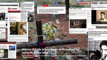 Mosaico con reportajes sobre Lorca en la prensa internacional.