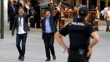 Los líderes de ANC y Òmnium llegan a la Audiencia Nacional a declarar por sedición