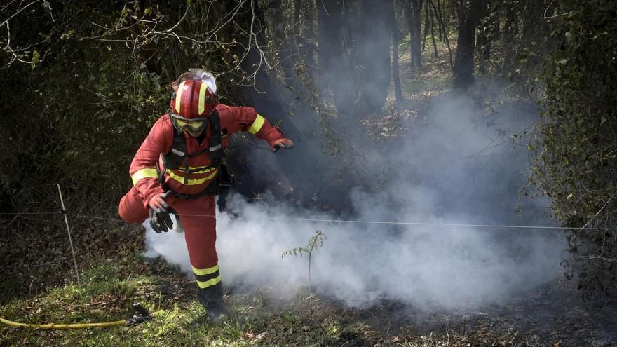 Declarados una decena de incendios en Asturias en una jornada con vientos de hasta 110 kilómetros por hora