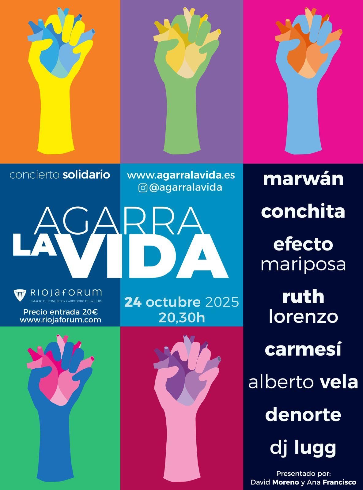 Cartel del concierto Agarra la vida Riojaforum