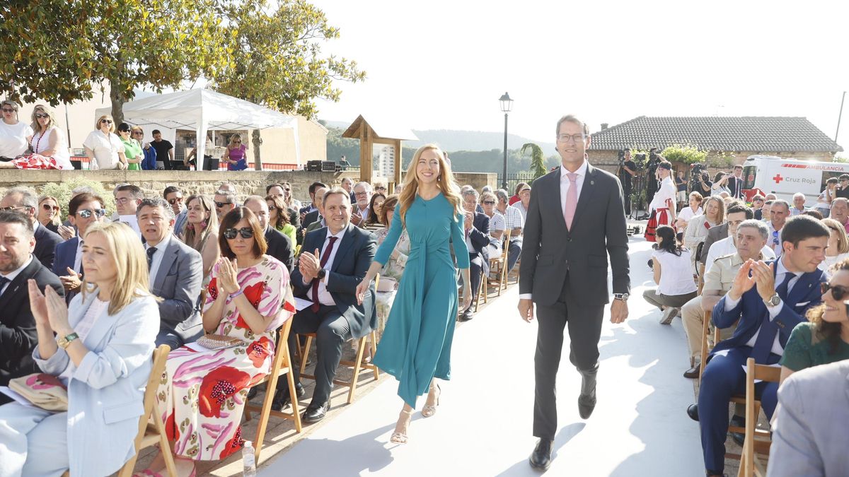 Marta Fernández y Gonzalo Capellán en el Pregón del Día de La Rioja