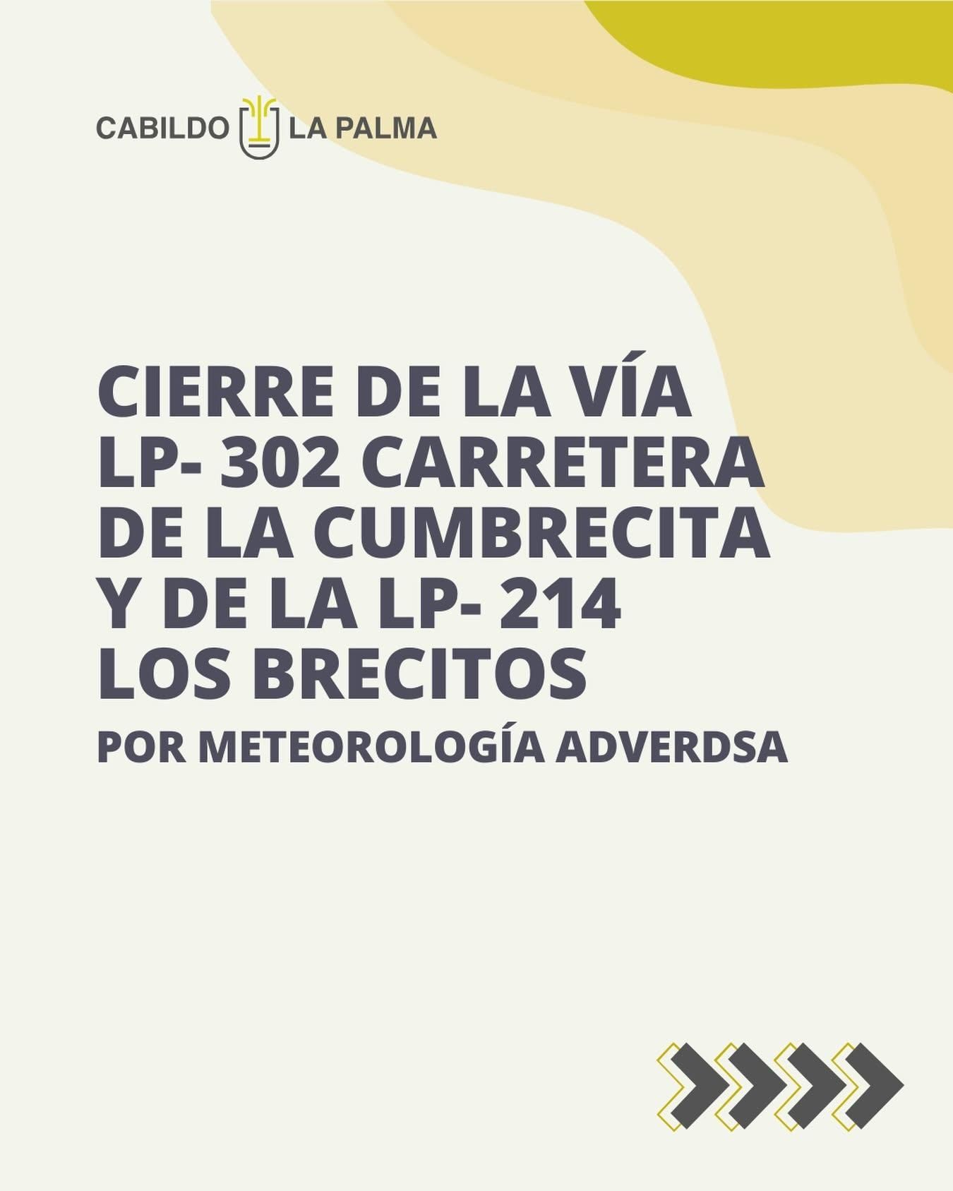 Aviso del Cabildo de La Palma.
