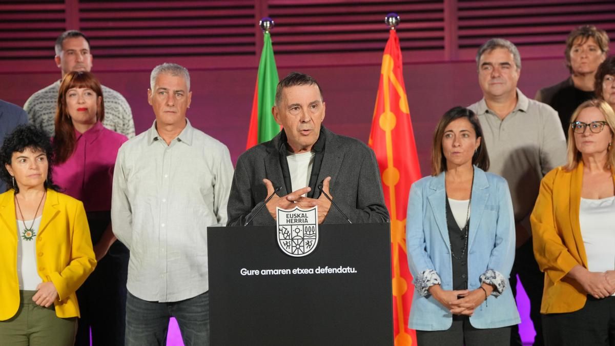 Otegi, sobre las generales: "EH Bildu es la izquierda que ha aprendido a sumar y a multiplicar y no a dividir y a restar"