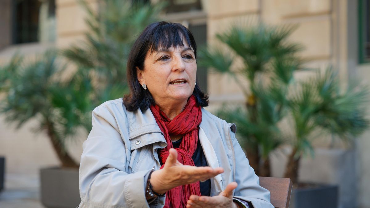 Dolors Fernández, durante la entrevista con elDiario.es en Barcelona