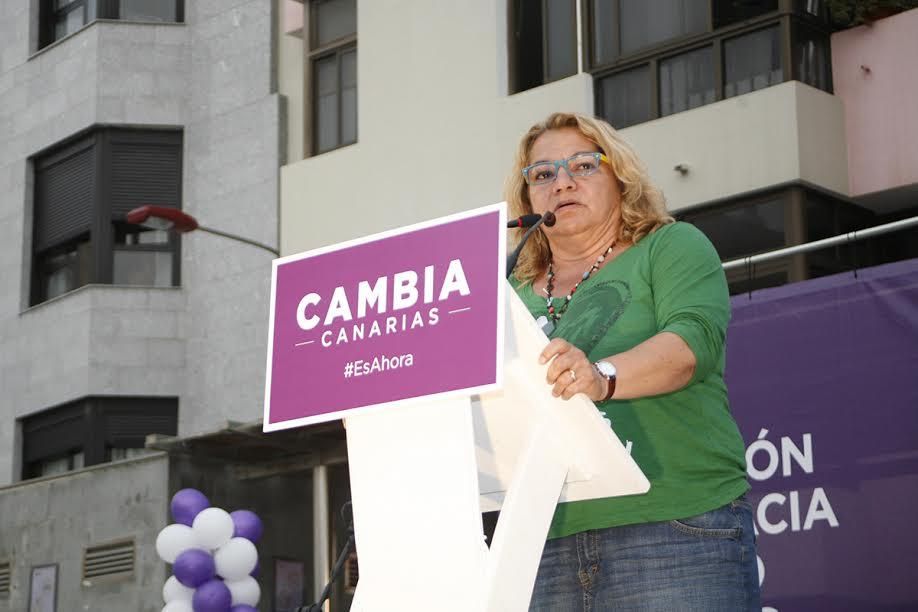 Meri Pita, secretaria general de Podemos en Canarias.   (ALEJANDRO RAMOS)