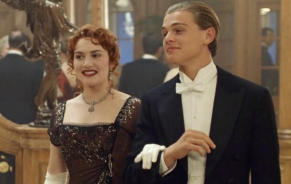 Una escena de Titanic, la película de James Cameron.