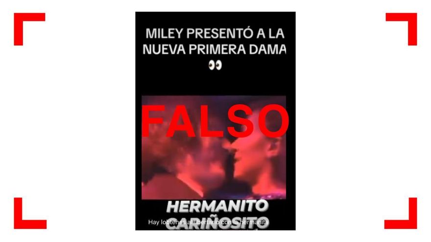 Es falso que en este video Javier Milei está besando a su hermana: es su ex pareja