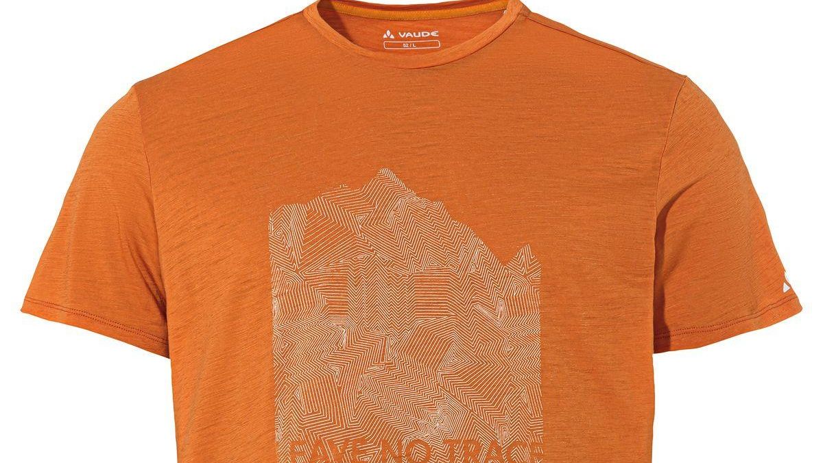 Camiseta de primera capa de lana Merino Vaude Teoka, sin olores en la montaña