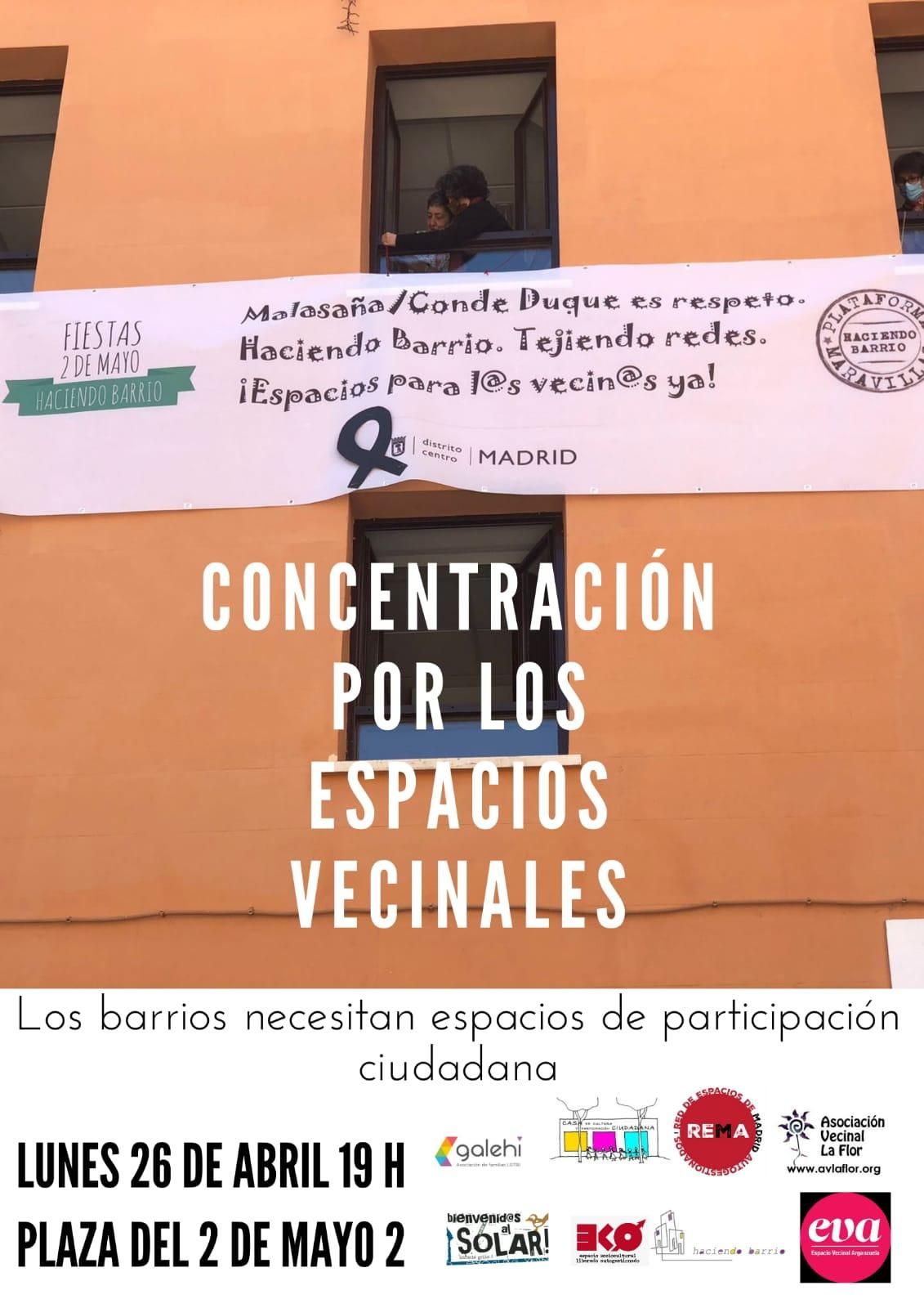 Cartel llamando a la concentración