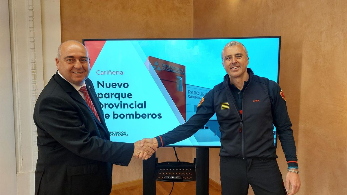 La Diputación de Zaragoza acelera la renovación de los bomberos provinciales con un nuevo parque en Cariñena