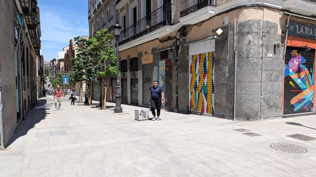 Tramo peatonalizado de la calle San Andrés