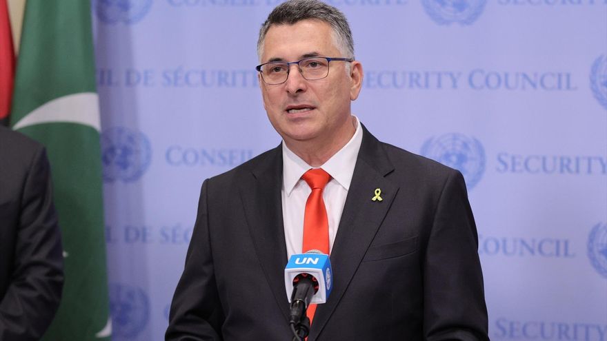 El ministro de Asuntos Exteriores de Israel, Gideon Saar, en Nueva York el 5 de agosto de 2025.