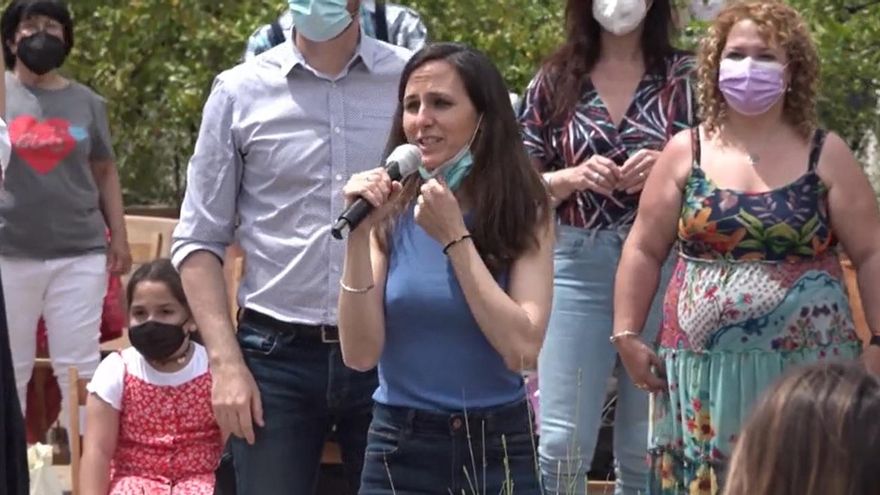 Ione Belarra en la presentación de su candidatura en el Jardín Botánico de València.