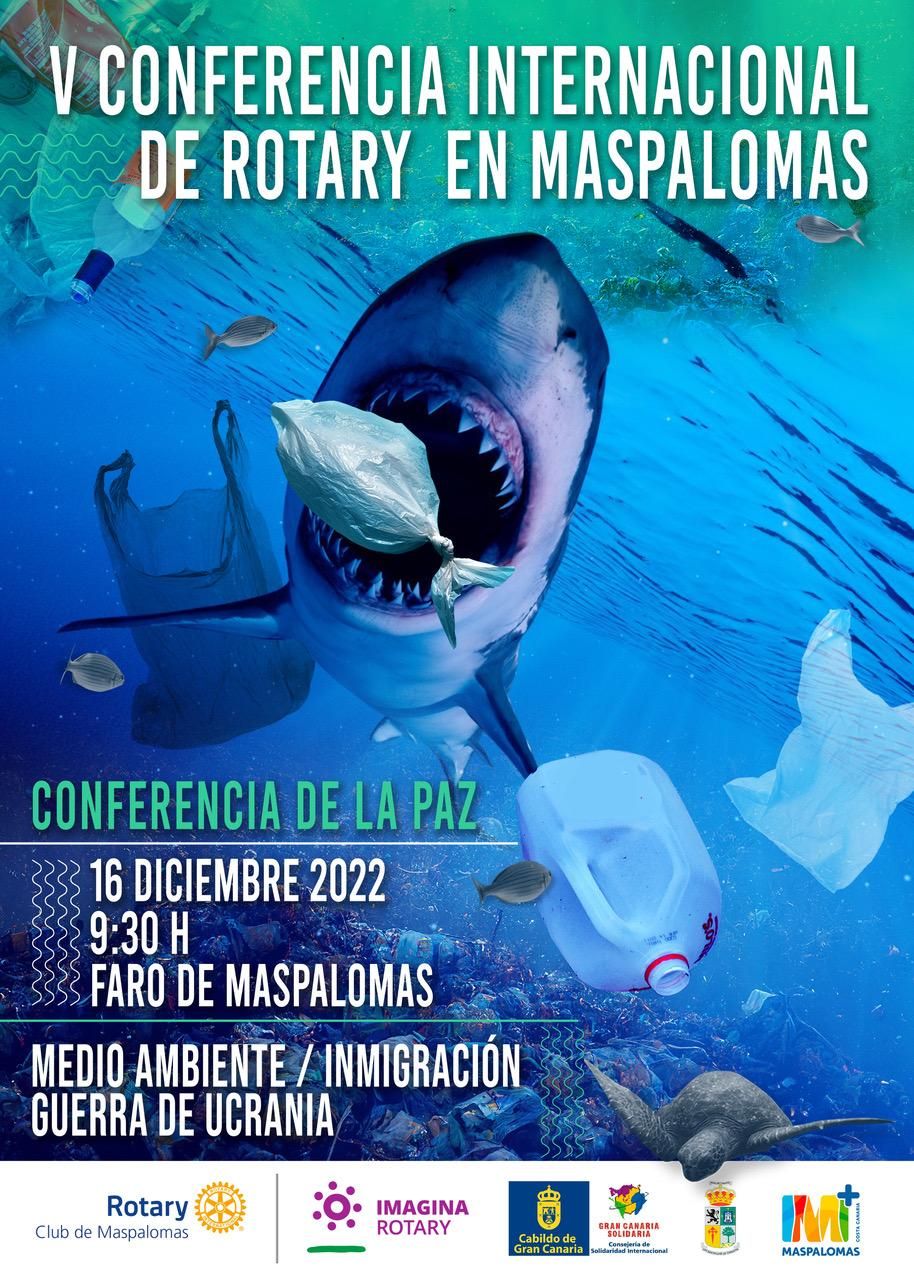 Cartel de la Conferencia de la Paz de Rotary en Maspalomas