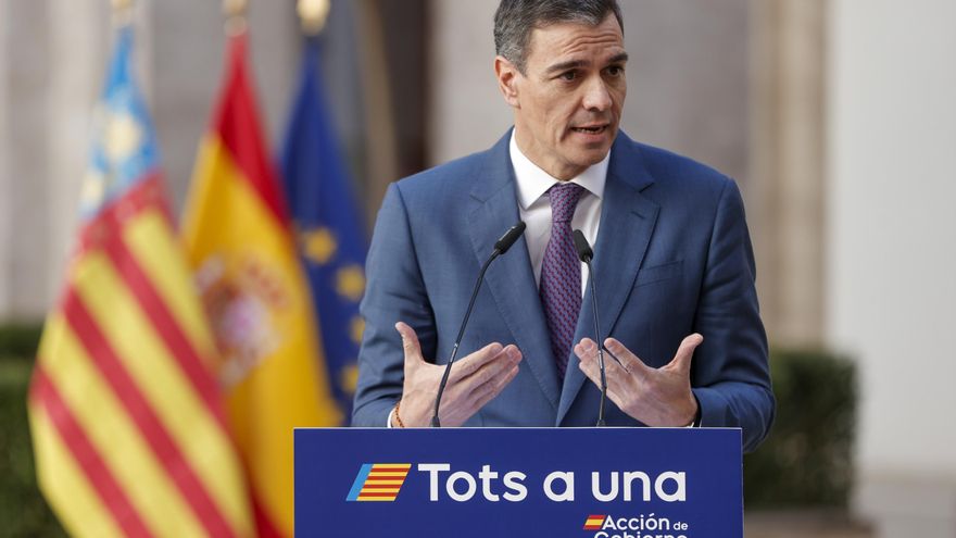 Pedro Sánchez se reúne hoy en València con las asociaciones de víctimas de la dana