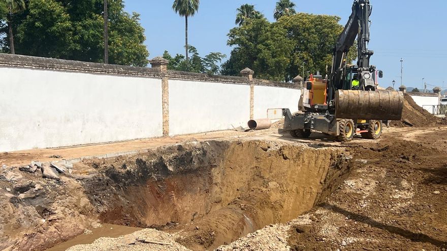Trabajos de reparación por la avería.
