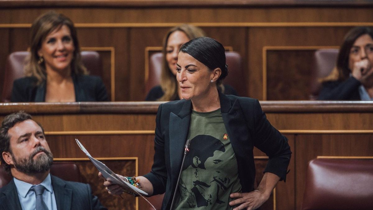 La candidata de Vox a la Junta de Andalucía, Macarena Olona, en el Congreso