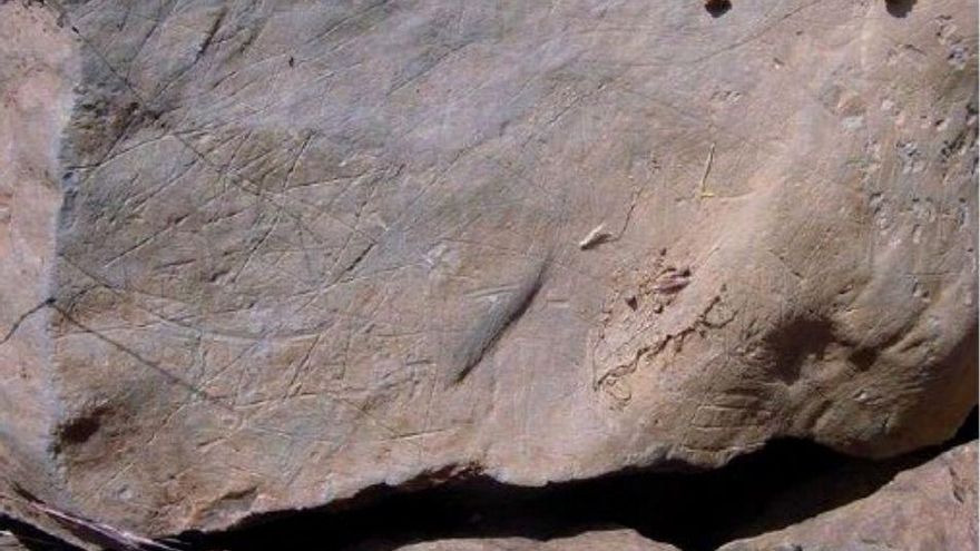 Grabado rupestre Los Duques