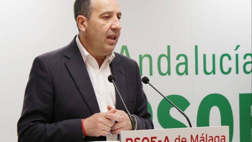 José Luis Ruiz Espejo, secretario genreal del PSOE-A de Málaga, en rueda de prensa