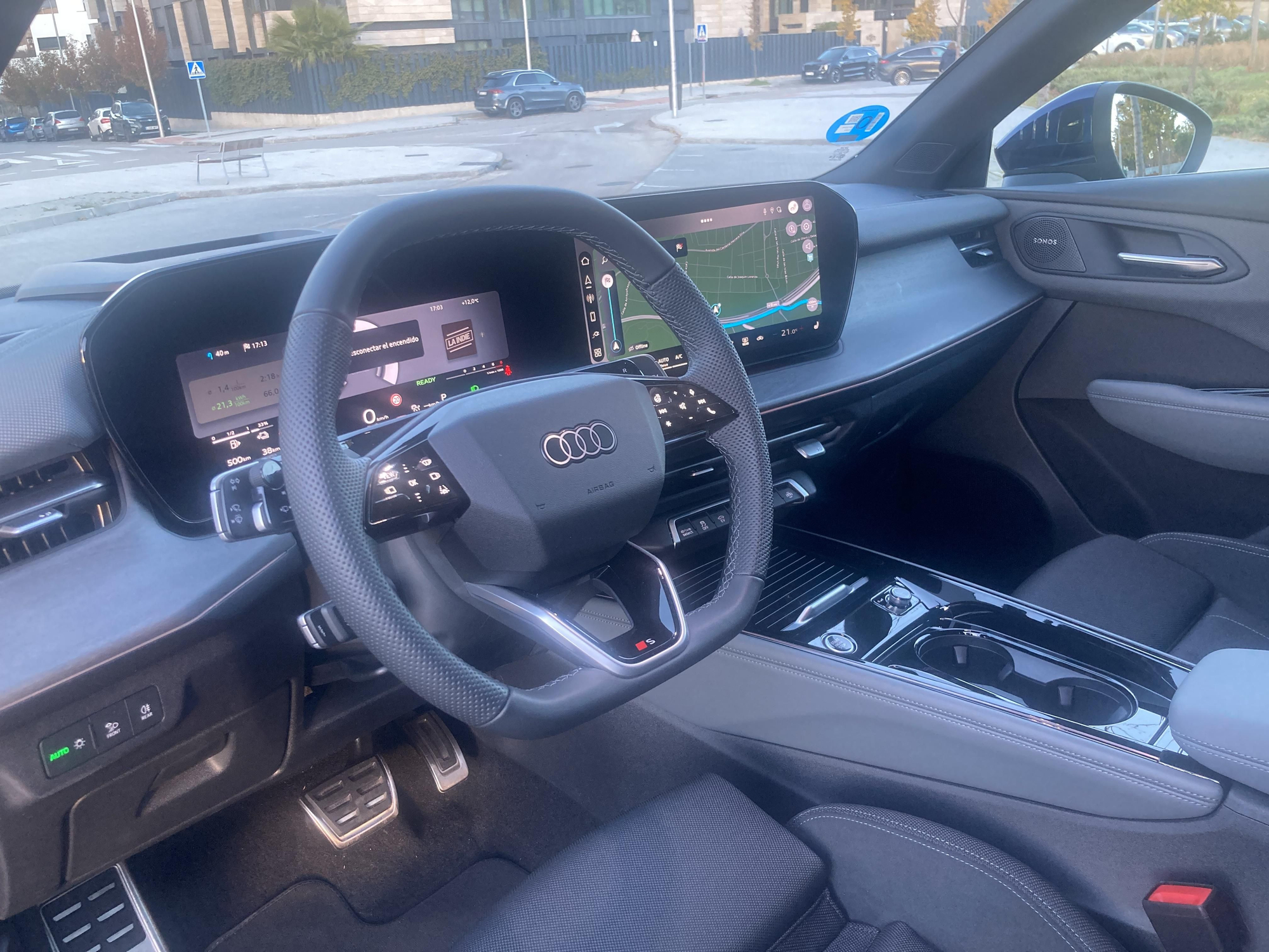 Puesto de conducción del nuevo modelo de Audi.