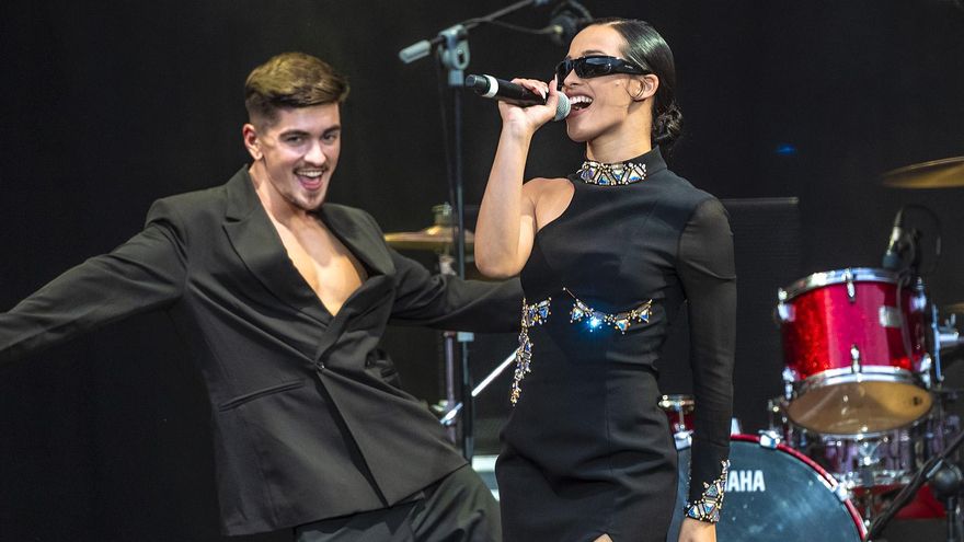 Chanel, interpretando 'SloMo' en la Plaza Mayor