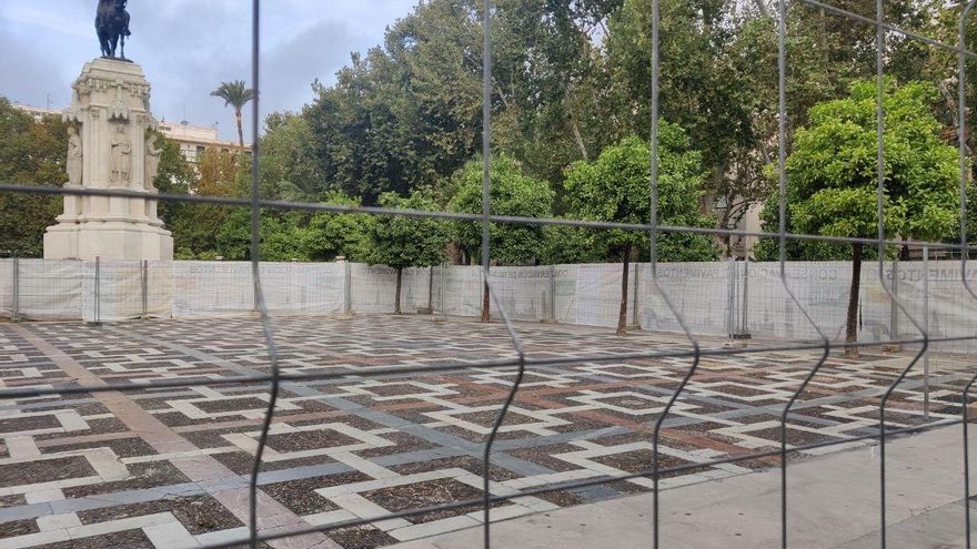Arrancan las obras que convertirán la Plaza Nueva en la sede de "actos oficiales" de Sevilla
