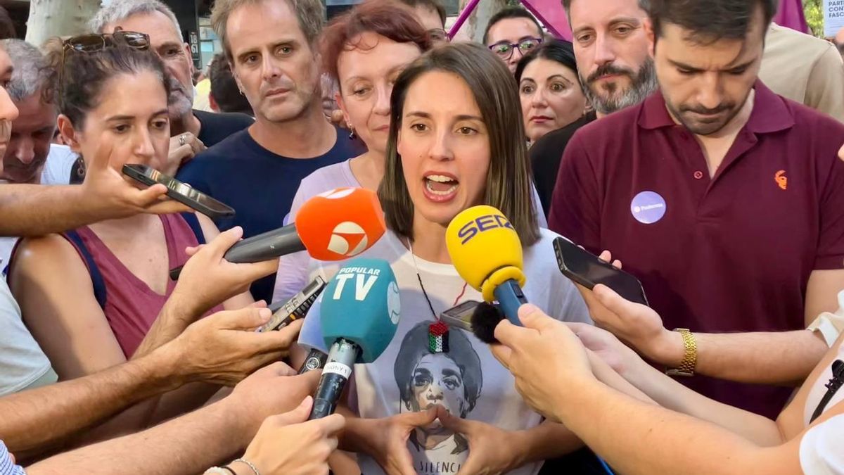 Irene Montero en la manifestación antirracista de Murcia