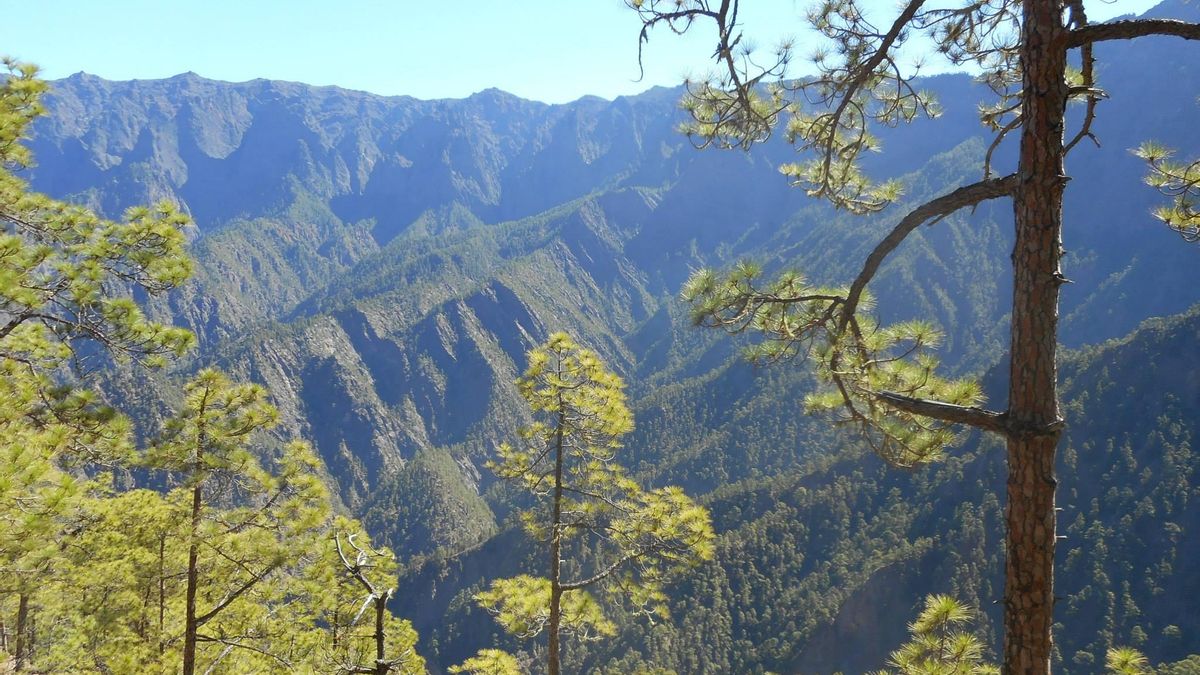 Panorámica del Parque Nacional de La Caldera de Taburiente, en La Palma.