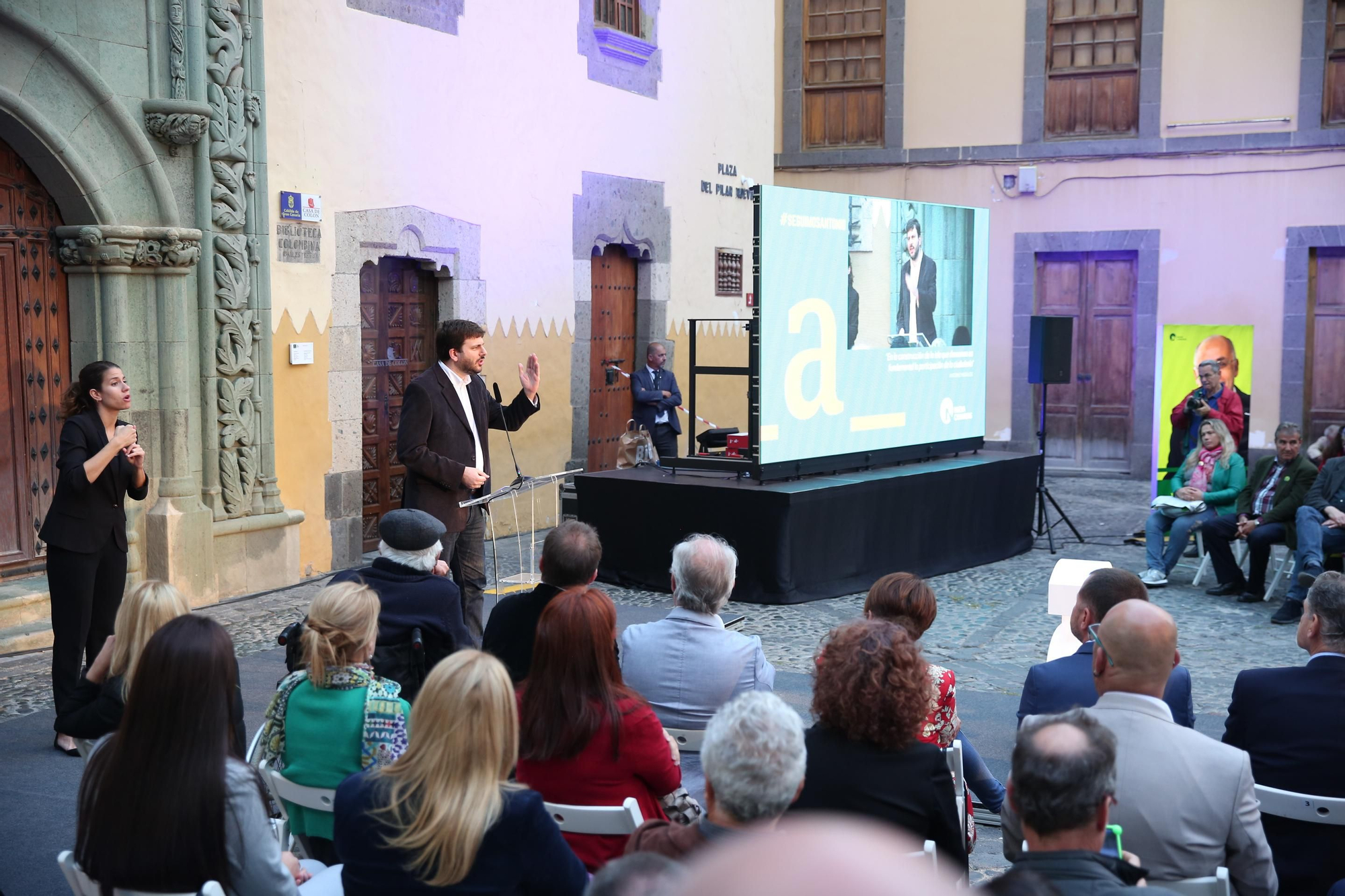Presentación de la candidatura de Antonio Morales (NC) al Cabildo en Las Palmas de Gran Canaria.