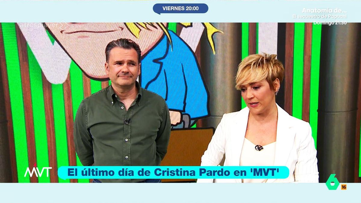 Cristina Pardo, emocionada, se despide del equipo de 'Más Vale Tarde', programa que ha presentado junto a Iñaki López durante cinco años
