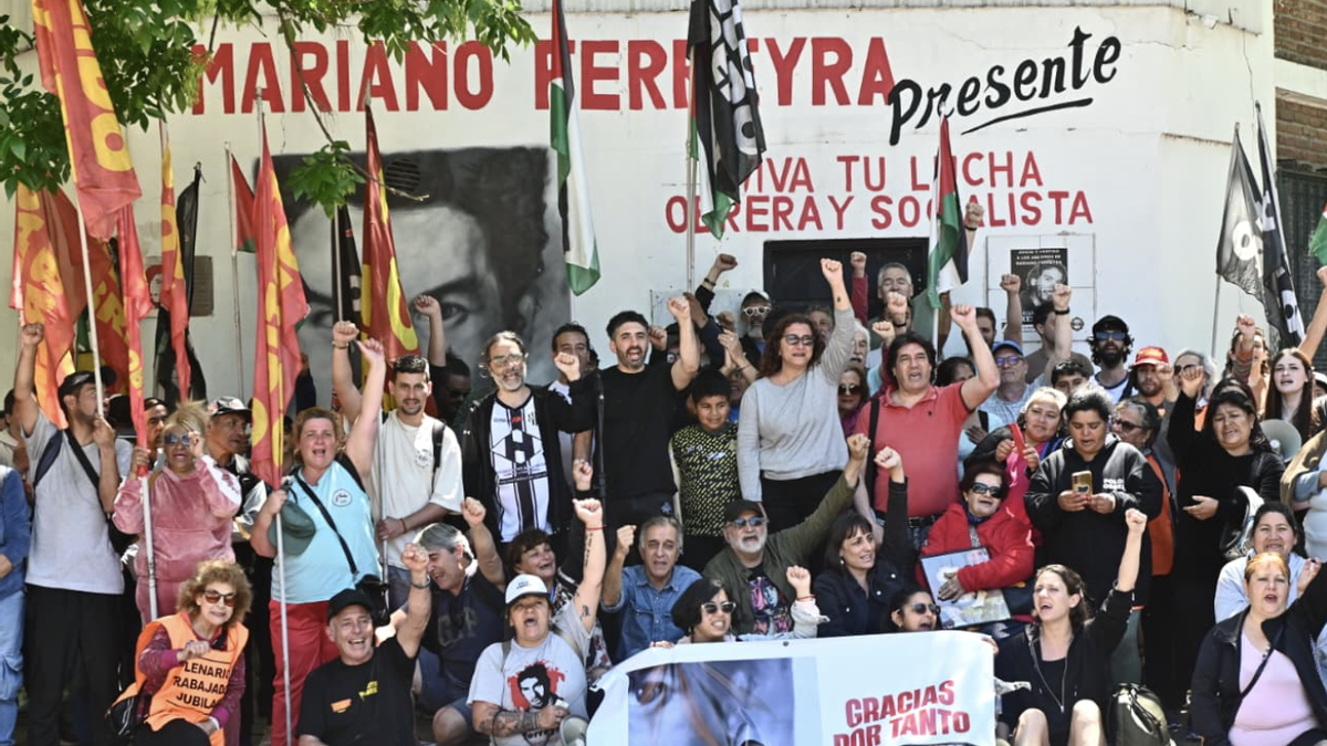 El acto del PO este lunes en la esquina donde fue asesinado Mariano Ferreyra.