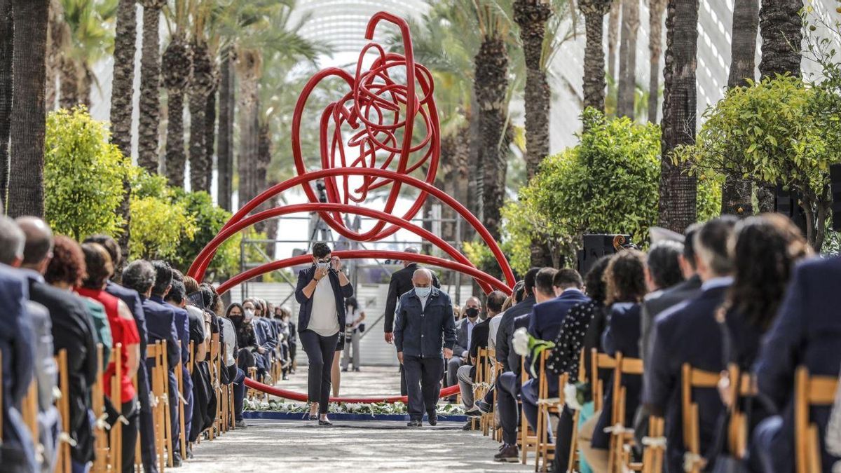 Un momento del homenaje celebrado en el Umbracle de València.