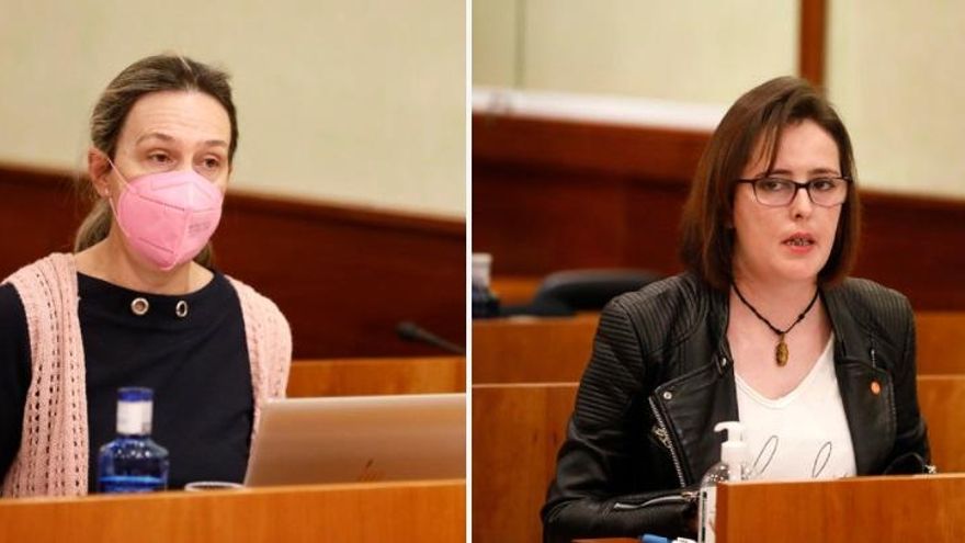 Ana Guarinos, del PP,  a la izquierda y Elena Jaime, de Ciudadanos, a la derecha