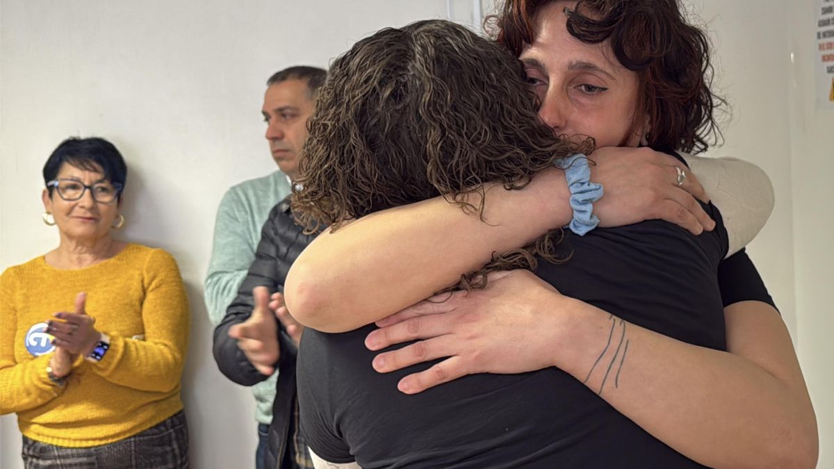 Las muestras de apoyo a las sindicalistas condenadas se escenificó en la rueda de prensa celebrada este miércoles en Gijón/Xixón.