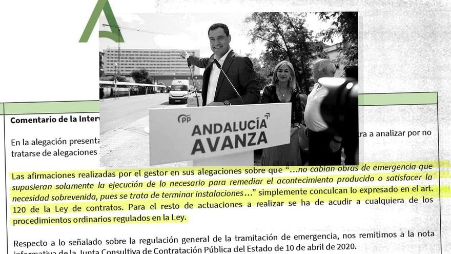 Los auditores de Andalucía acusan a la Junta de quebrantar la ley al contratar a dedo como urgente una obra de 13 meses y 18 millones