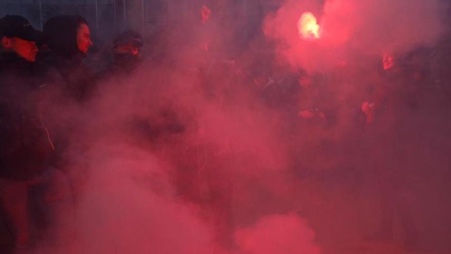 Incidentes en la marcha de ultraderecha contra el pacto migratorio de la ONU en Bruselas