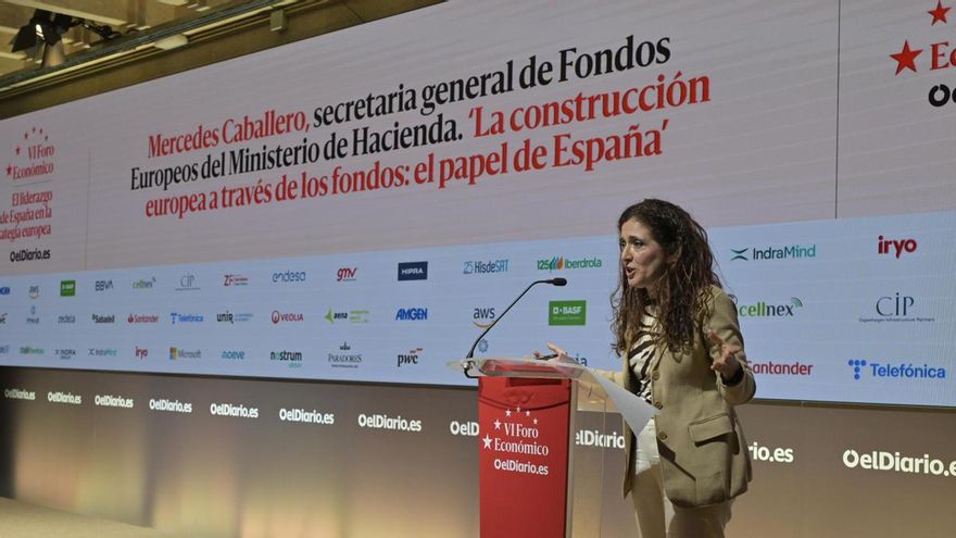 La secretaria general de Fondos Europeos, Mercedes Caballero, en la primera jornada del VI Foro Económico de elDiario.es