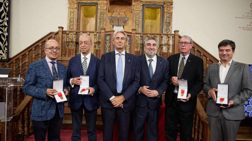 Un momento del acto que conmemora el 25 aniversario de la declaración de la Universidad de Alcalá como Patrimonio de la Humanidad