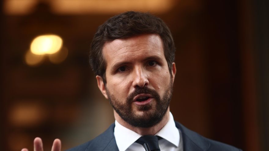 El presidente del PP, Pablo Casado