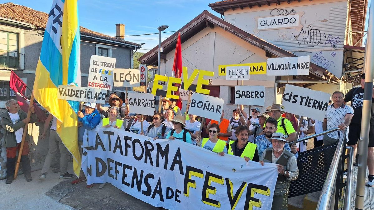 La defensa de Feve en León, en marcha desde Guardo hasta el corazón de la ciudad
