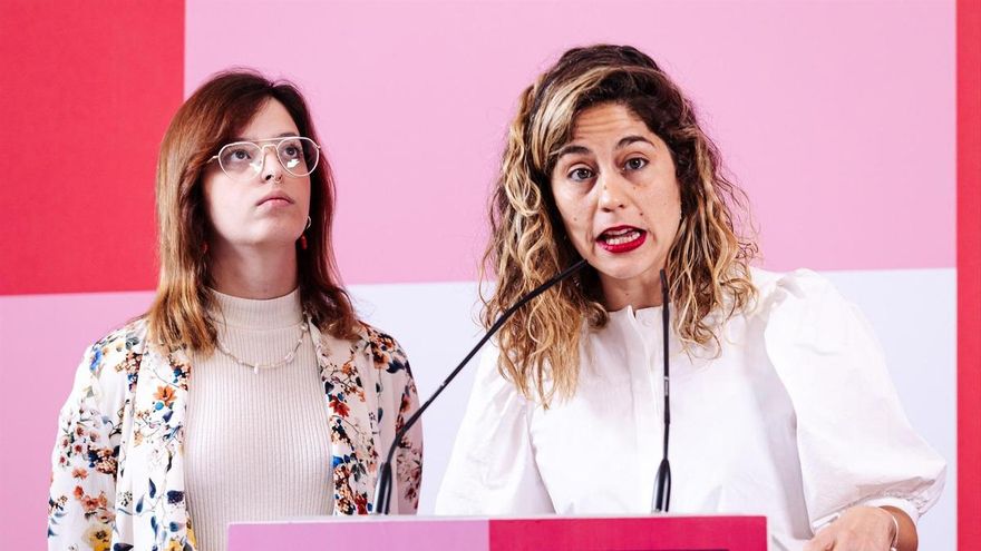 Imagen de archivo de las secretarias de Comunicación y Organización de Sumar, Elizabeth Duval y Lara Hernández