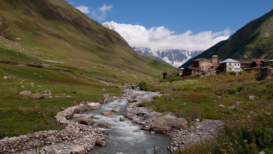Llegando a la aldea de Ushguli.