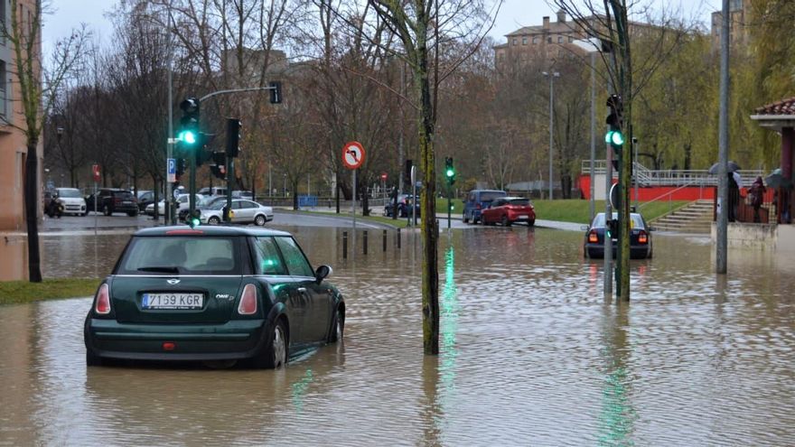 Las imágenes de las pérdidas provocadas por las inundaciones en Pamplona