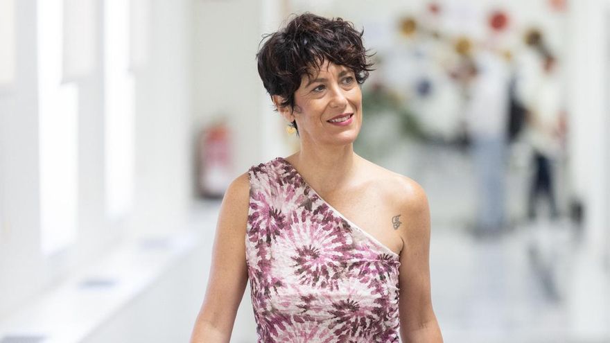 La ministra de Inclusión, Seguridad Social y Migraciones, Elma Saiz, a su llegada a un encuentro con representantes de las principales plataformas digitales, en el Ministerio de Inclusión, Seguridad Social y Migraciones, a 30 de julio de 2025, en Madrid (