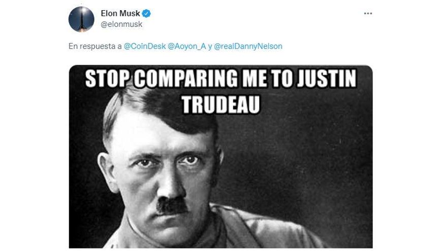 Elon Musk relaciona a Trudeau con Hitler por la protesta de los camioneros antivacunas