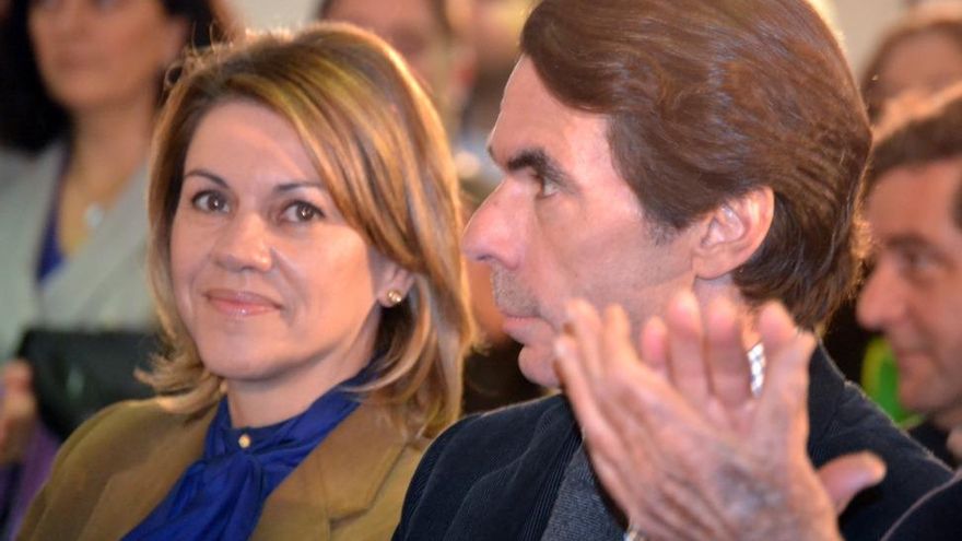 Dolores y Cospedal durante la Cumbre del PP.